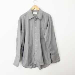 Christian Dior Men's Gray Button Up Top Size 16.5